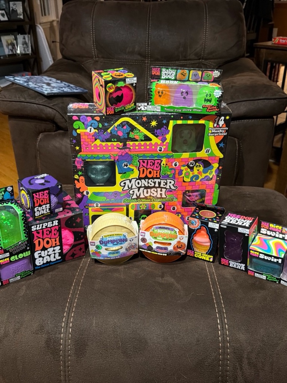 NeeDoh Monster Mush Playset - Bright Multicolor Squishy Toy Set